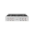 ZLINE - 36 in. Wide 6 Burner Legacy Gas Rangetop withPorcelain Cooktop in Stainless Steel (RT36) - Stainless Steel