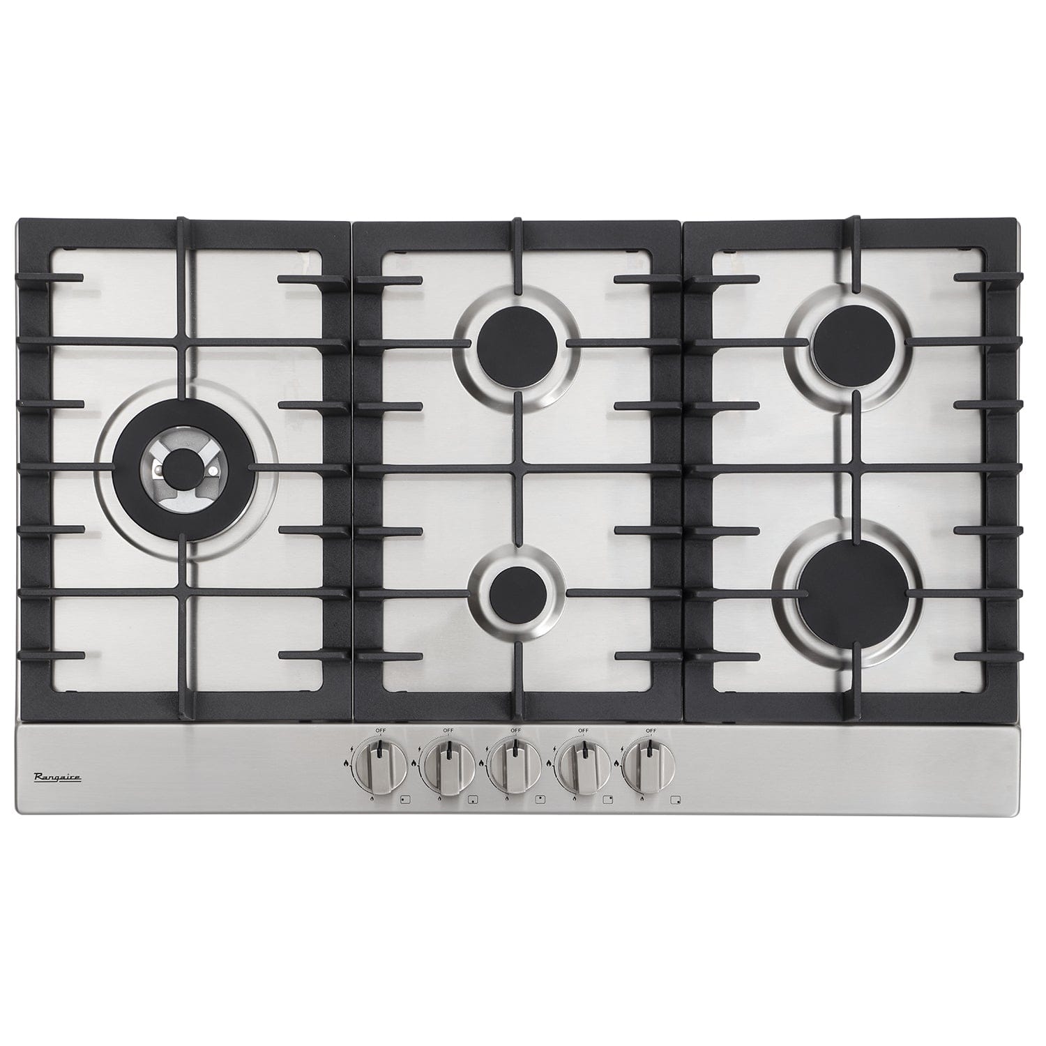 Rangaire - 34" Gas Cooktop 5 Burners Stainless Steel RCG341S - Stainless Steel