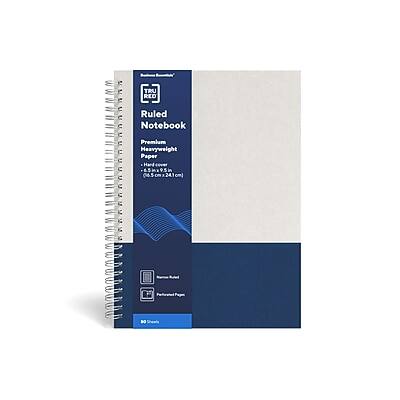 TRU RED Medium Hard Cover Ruled Notebook, Gray/ Blue TR55740 - Best Buy