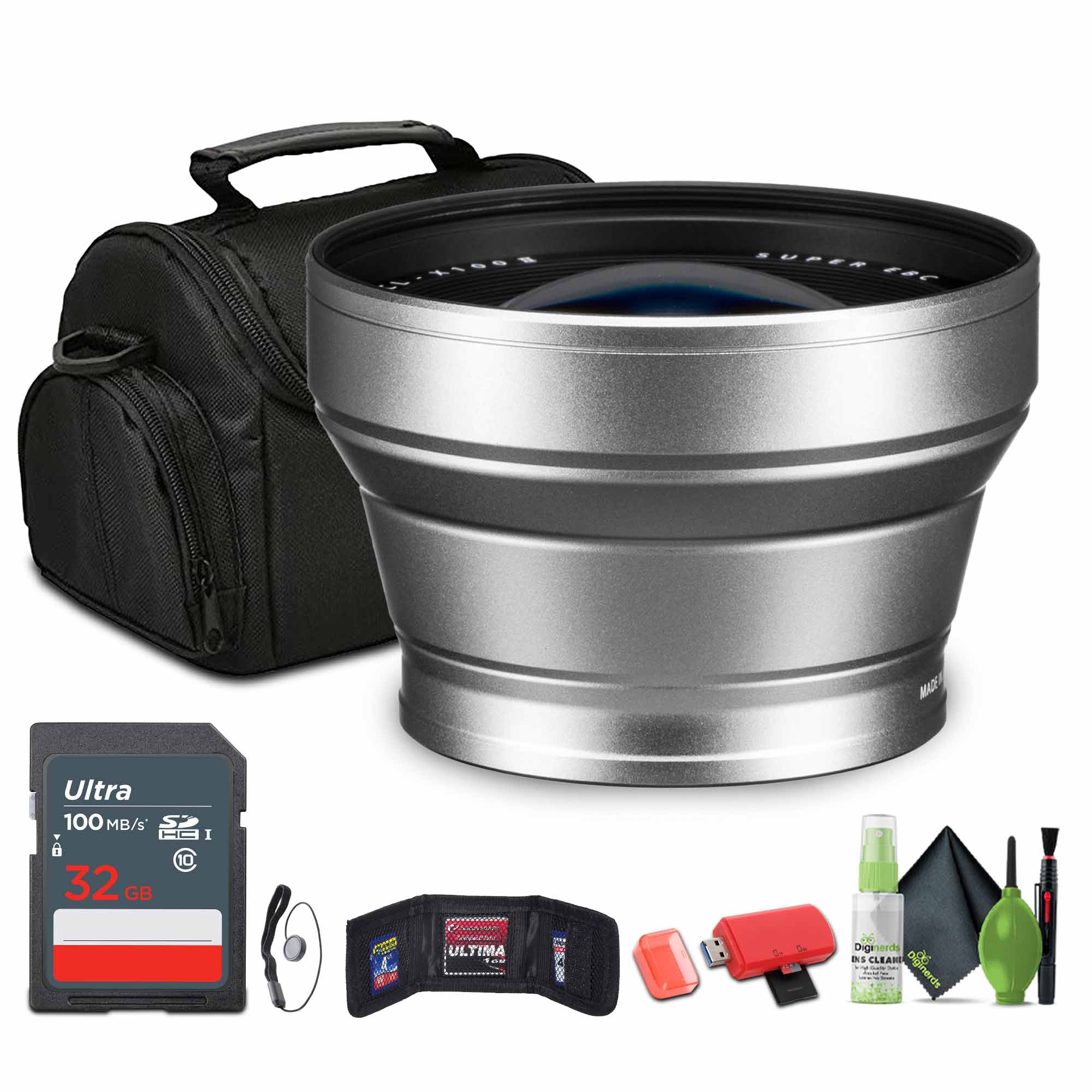 Ultra 100 MB/s 32 GB SD Card  
MADE IN JAPAN  
Ultima Digital  
Digital Cleaner  
USB Flash Drive  
Lens Cleaning Kit