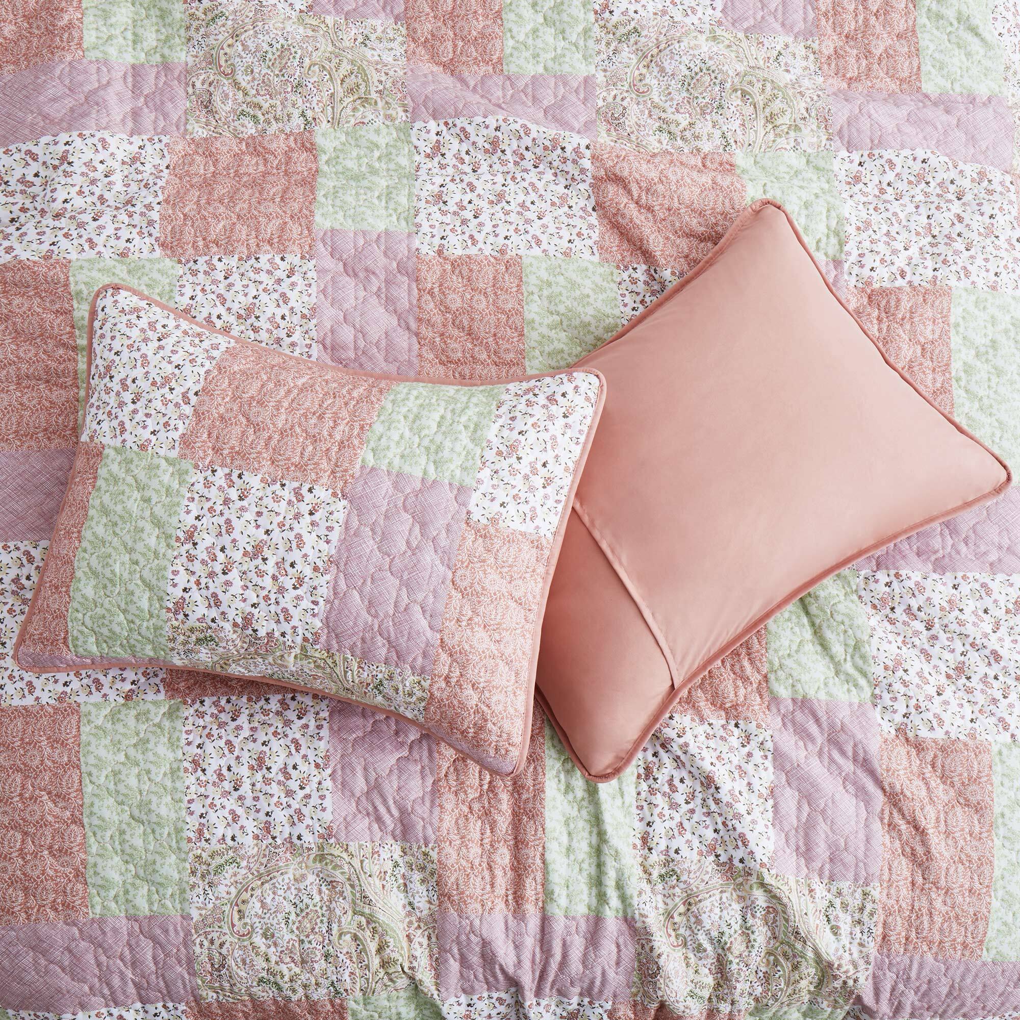 Alt View 1. Nest - Peace Nest Soft Printed Coverlet Set Floral Geometric Bedspread Modern Reversible Quilt and Shams Set - Tropical flower.