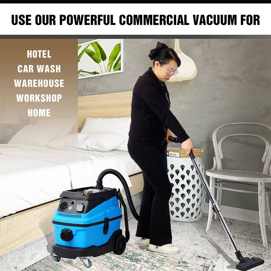 USE OUR POWERFUL COMMERCIAL VACUUM FOR

HOTEL  
CAR WASH  
WAREHOUSE  
WORKSHOP  
HOME