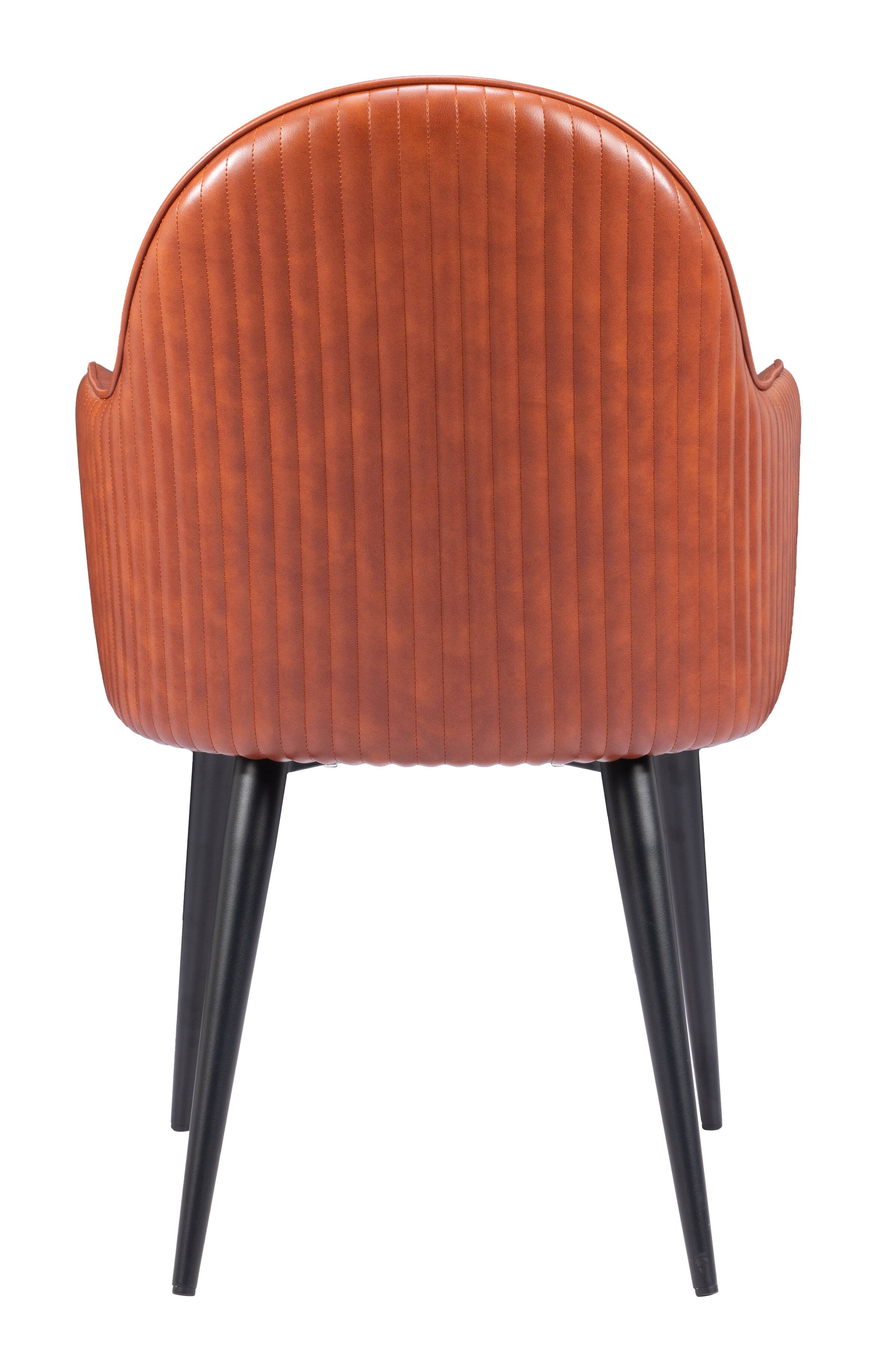 Angle. Hivvago - Silloth Dining Chair Brown - Brown.