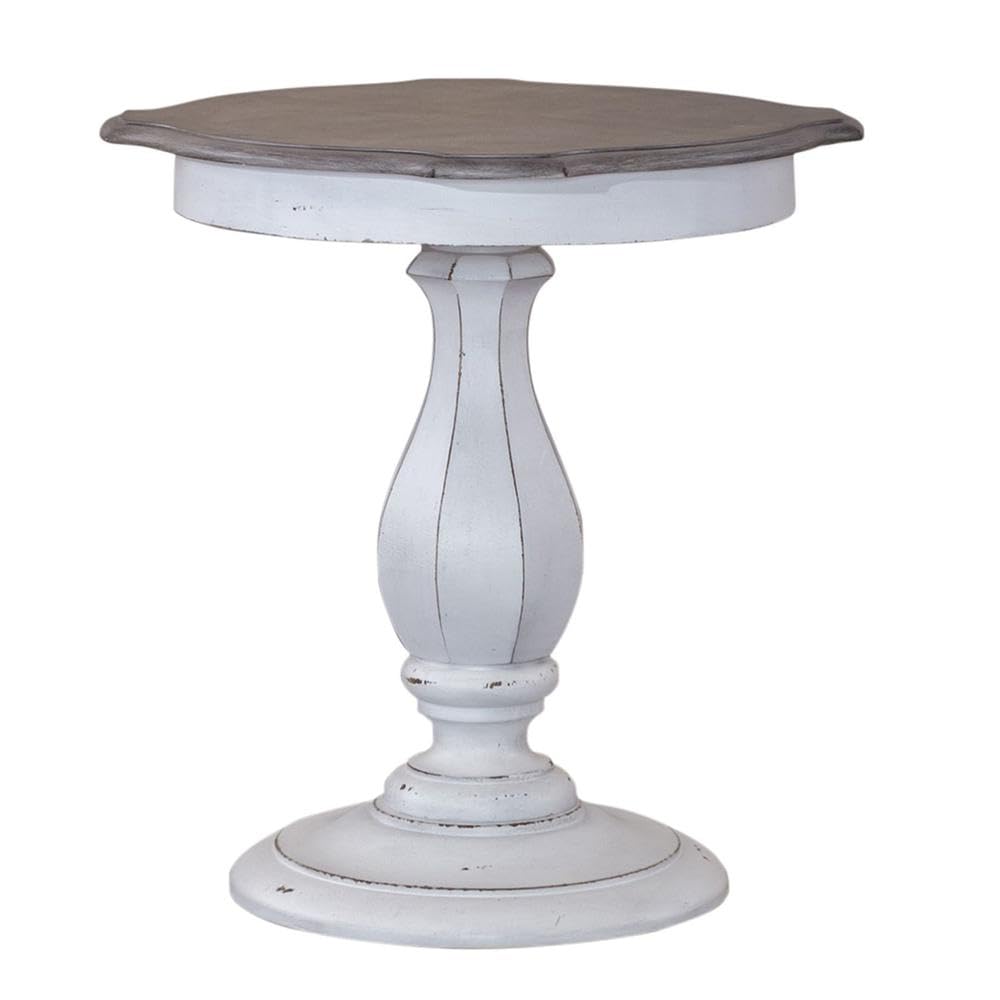 Alt View 4. Liberty Furniture Industries - Magnolia Manor Round Accent Table in Antique White - White.