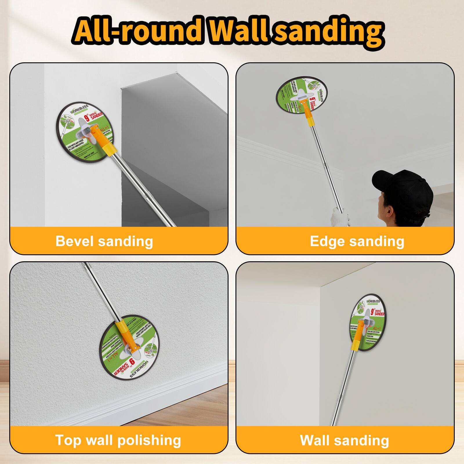 All-round Wall sanding

- Bevel sanding
- Edge sanding
- Top wall polishing
- Wall sanding