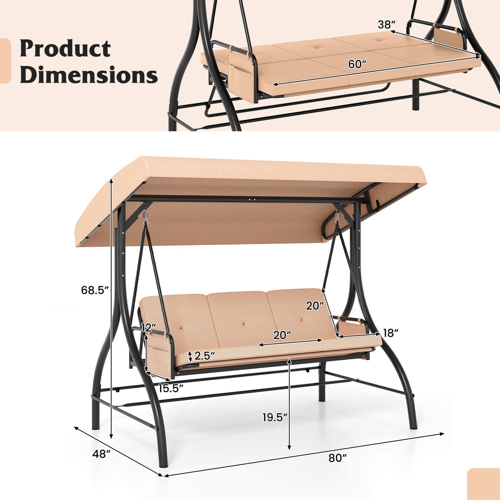 Product Dimensions

- 60"
- 38"
- 68.5"
- 20"
- 12"
- 20"
- 18"
- 2.5"
- 15.5"
- 19.5"
- 48"
- 80"