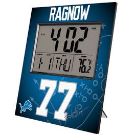 Keyscaper - Frank Ragnow Detroit Lions Digital Desk & Wall Clock - Multicolor