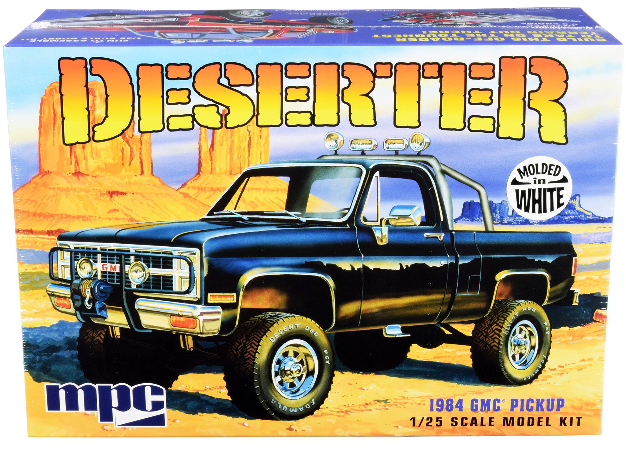 DESERTER

MOLDED in WHITE

1984 GMC PICKUP
1/25 SCALE MODEL KIT

mpc