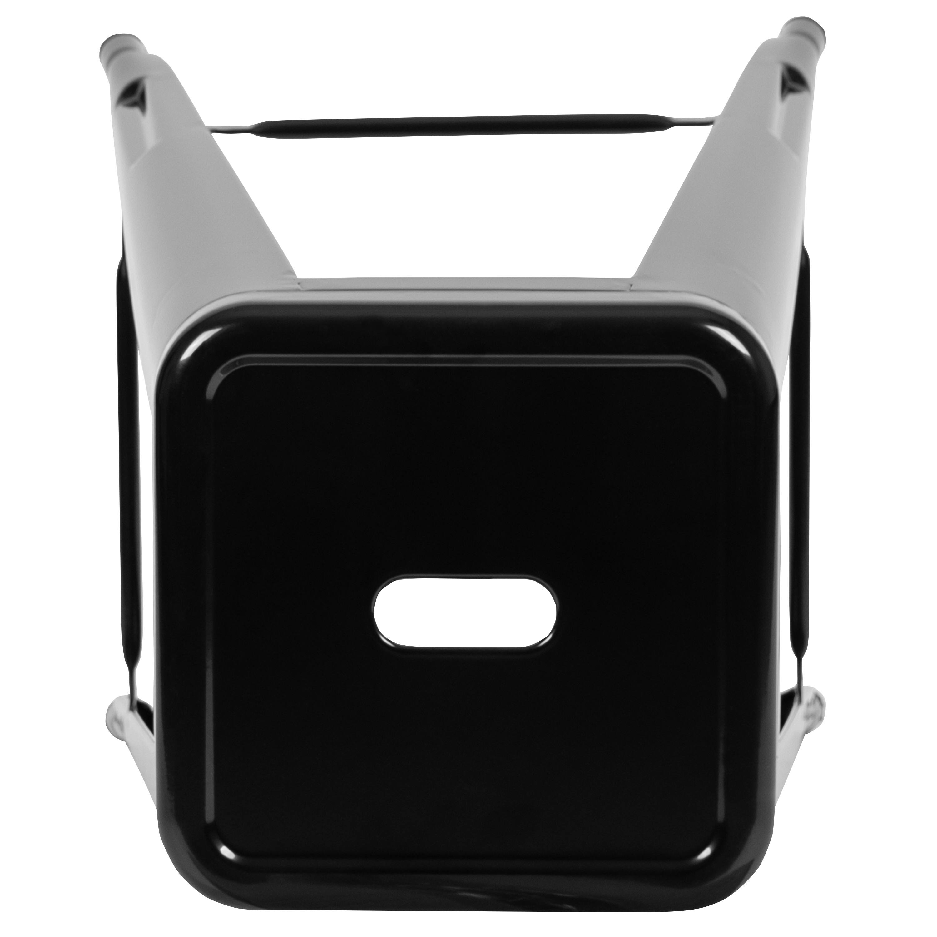 Alt View 7. Emma + Oliver - 4 Pack 30" High Metal Indoor Bar Stool - Stackable Stool - Black.
