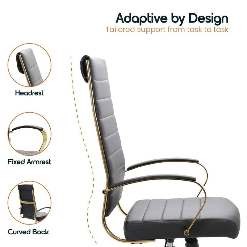 Adaptive by Design  
Tailored support from task to task  

- Headrest  
- Fixed Armrest  
- Curved Back