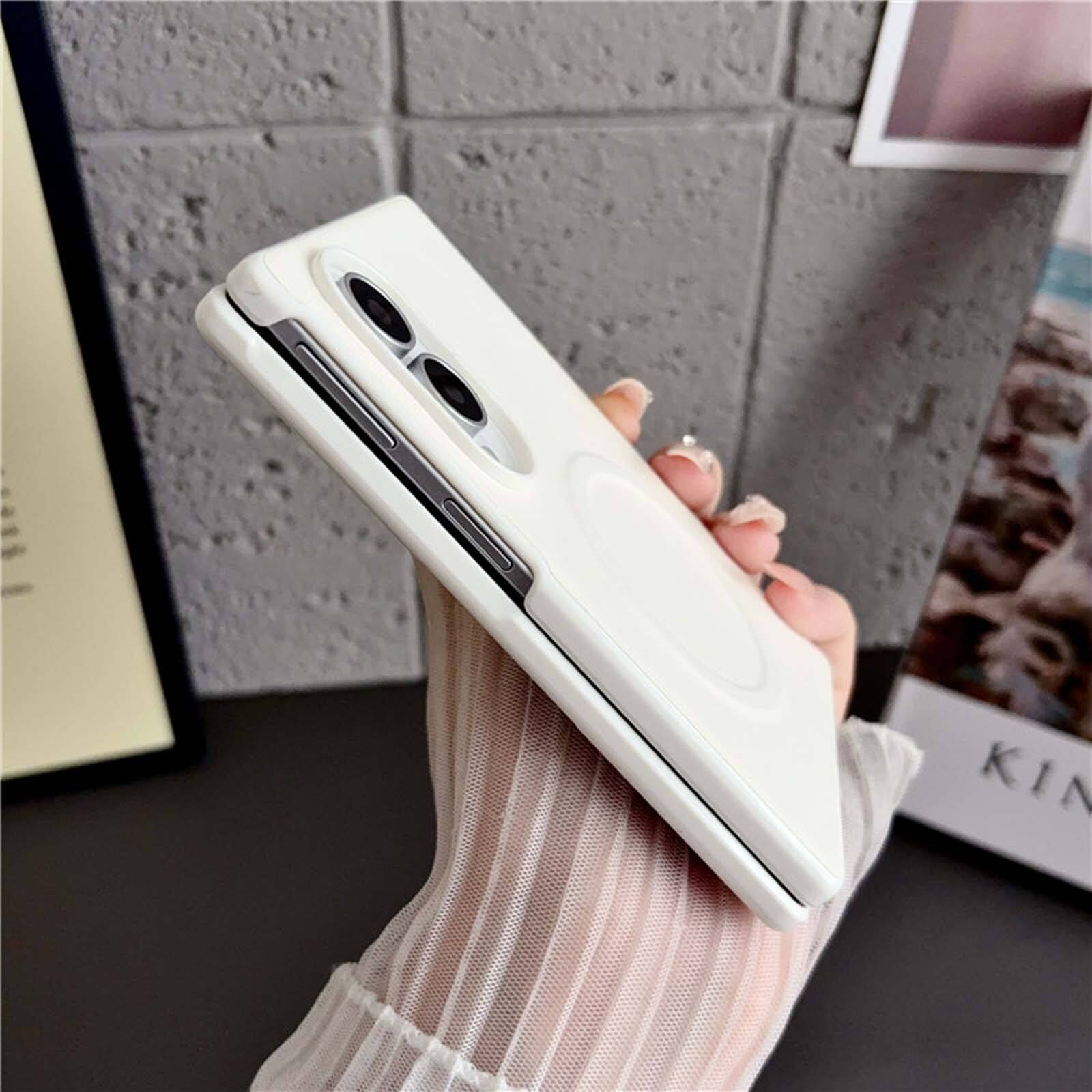 Alt View 1. Dteck - for Samsung Galaxy Z Fold8 Magnetic Case with Built-In Screen Protector,Full Hinge Protection Shockproof PC TPU Cover - Skyblue.