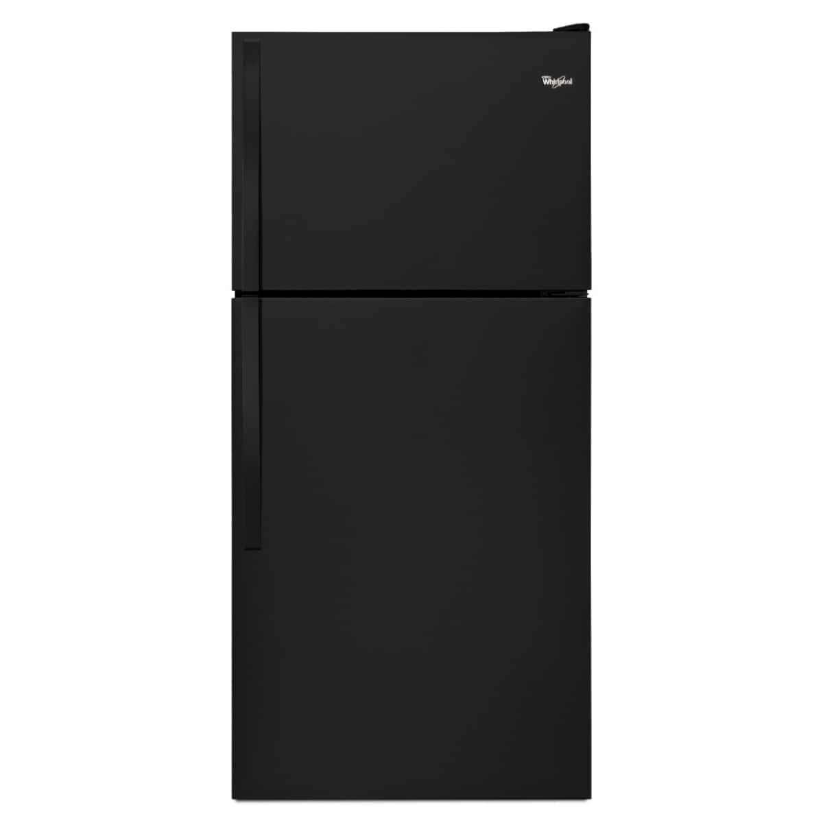 Whirlpool - 18.2 Cu. Ft. Wide Top-Freezer Refrigerator - Black - Front_Zoom