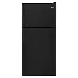 Whirlpool - 18.2 Cu. Ft. Wide Top-Freezer Refrigerator - Black