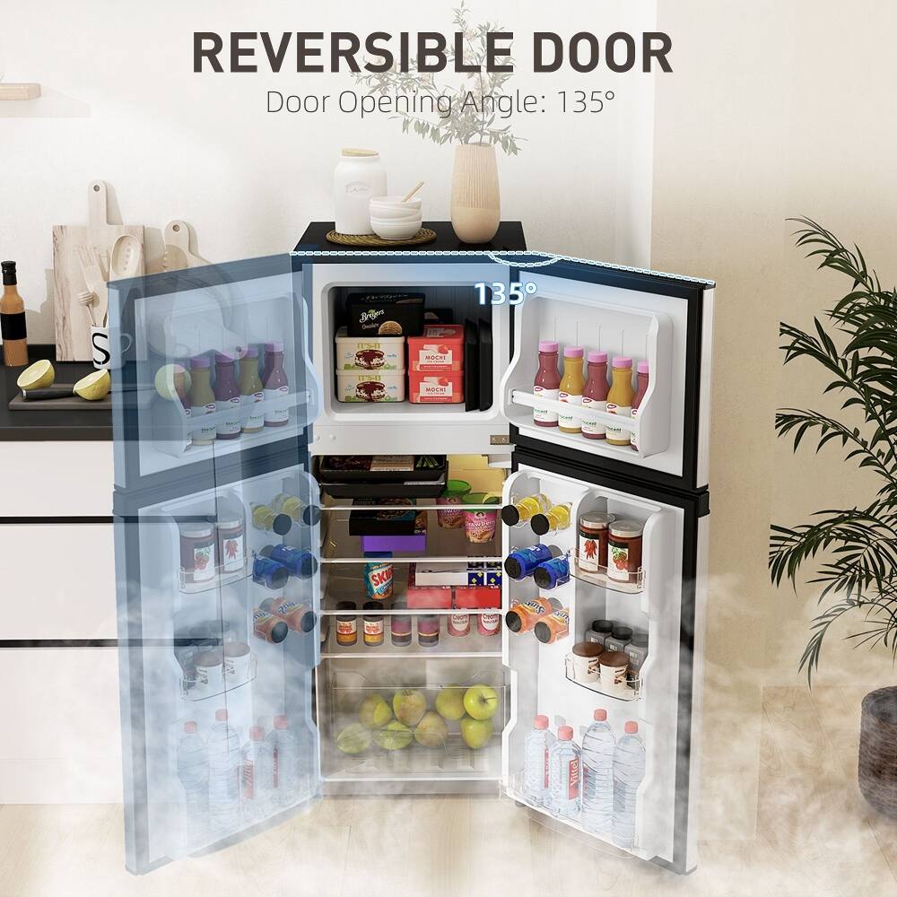 REVERSIBLE DOOR  
Door Opening Angle: 135°