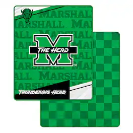 Pegasus - Marshall Thundering Herd 60" x 70" Diagonal Ghost Checkered Double-Sided Blanket - Multicolor