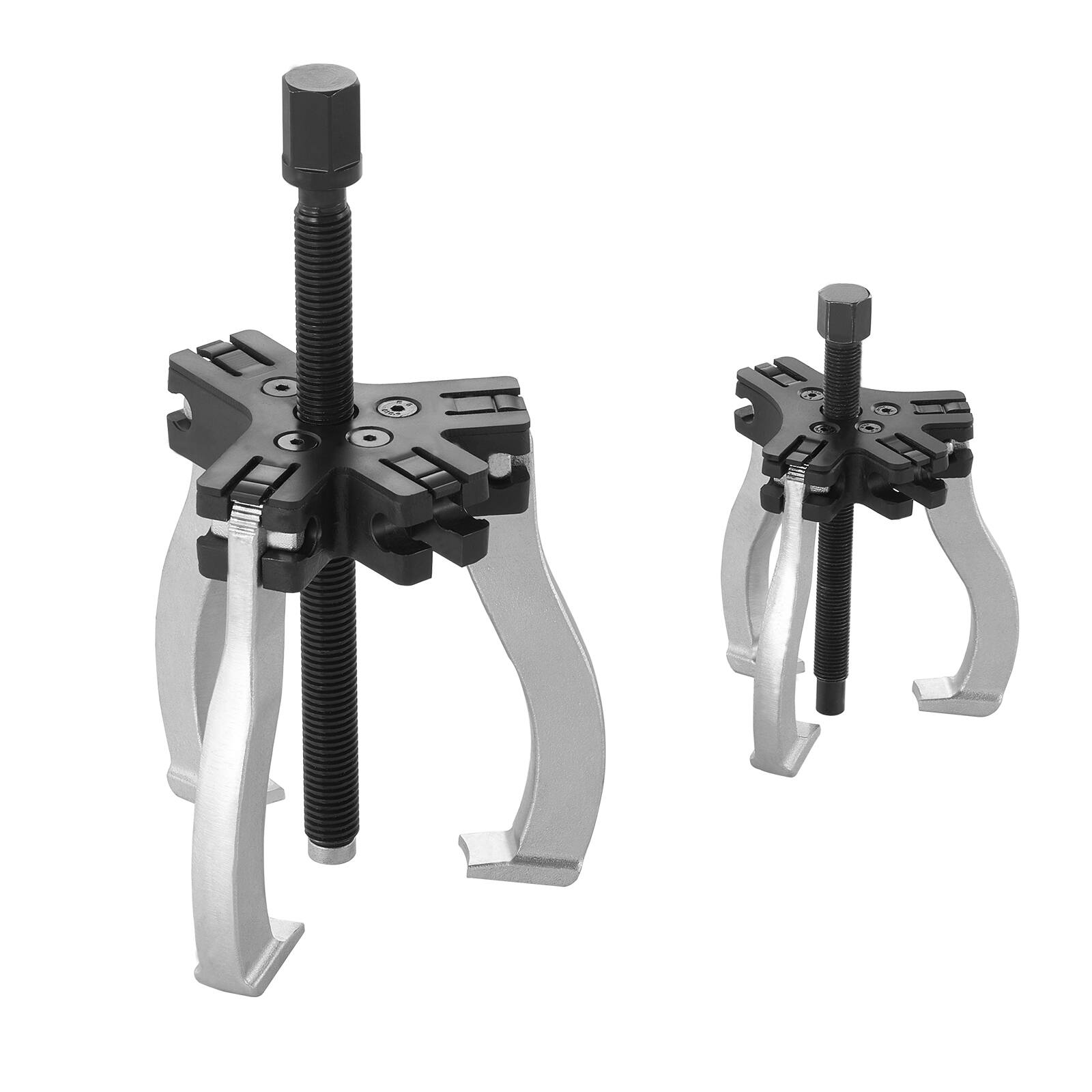 Alt View 5. VEVOR - Gear Puller Set, 3" and 7" Puller Kit, 3 Jaw Gear Bearing Flywheel Pulley Removal Tool, 2 or 3 Reversible Jaws Wheel - Silver.