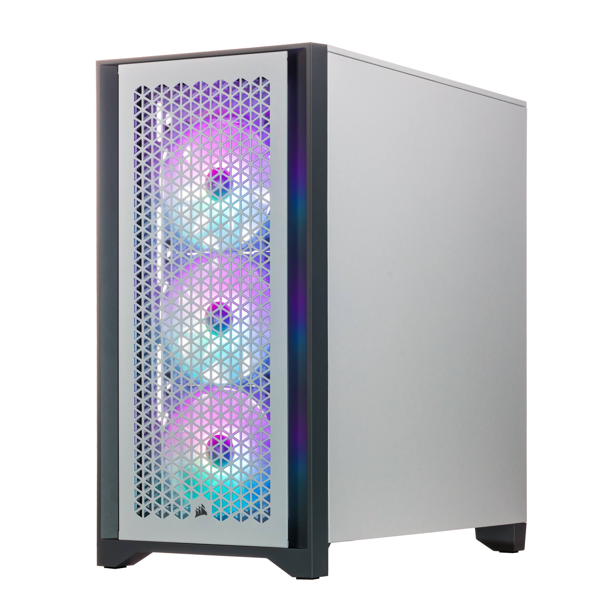 Alt View 5. Velztorm - Argentux Custom Gaming Desktop PC (i7-11700K, 32GB, 2TB SSD, GeForce RTX 5060, Bluetooth 5.1, Win 11 Pro) - White.