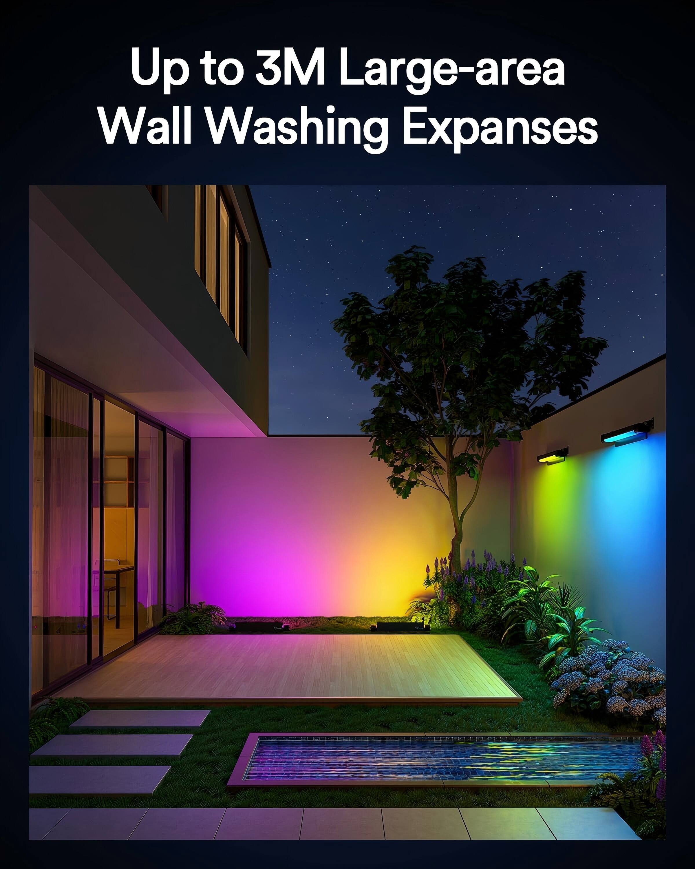 Up to 3M Large-area Wall Washing Expanses