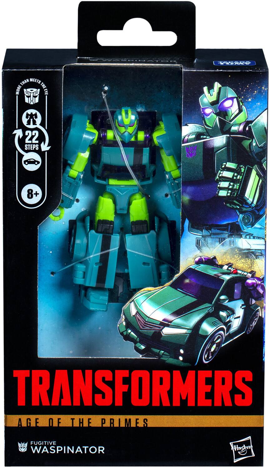 TRANSFORMERS  
AGE OF THE PRIMES  
FUGITIVE WASPINATOR  

22 STEPS  
8+  

Hasbro