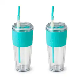 Copco - Double Wall Travel Mug, 20 oz Lock-n-Roll 2-Pack BPA-Free - Teal