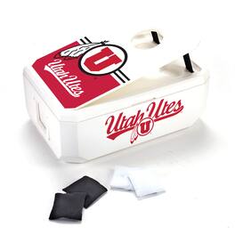 Indigo Falls - Utah Utes 40-Can Cornhole Cooler - White