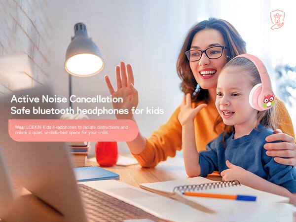 Active Noise Cancellation Safe bluetooth headphones for kids

Wear LOBKIN Kids Headphones to isolate distractions and create a quiet, undisturbed space for your child.