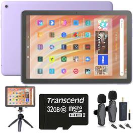 Amazon - Fire HD 10 64GB 10.1" Tablet 13th Gen 2-Person Lavalier Mic Set - Lilac
