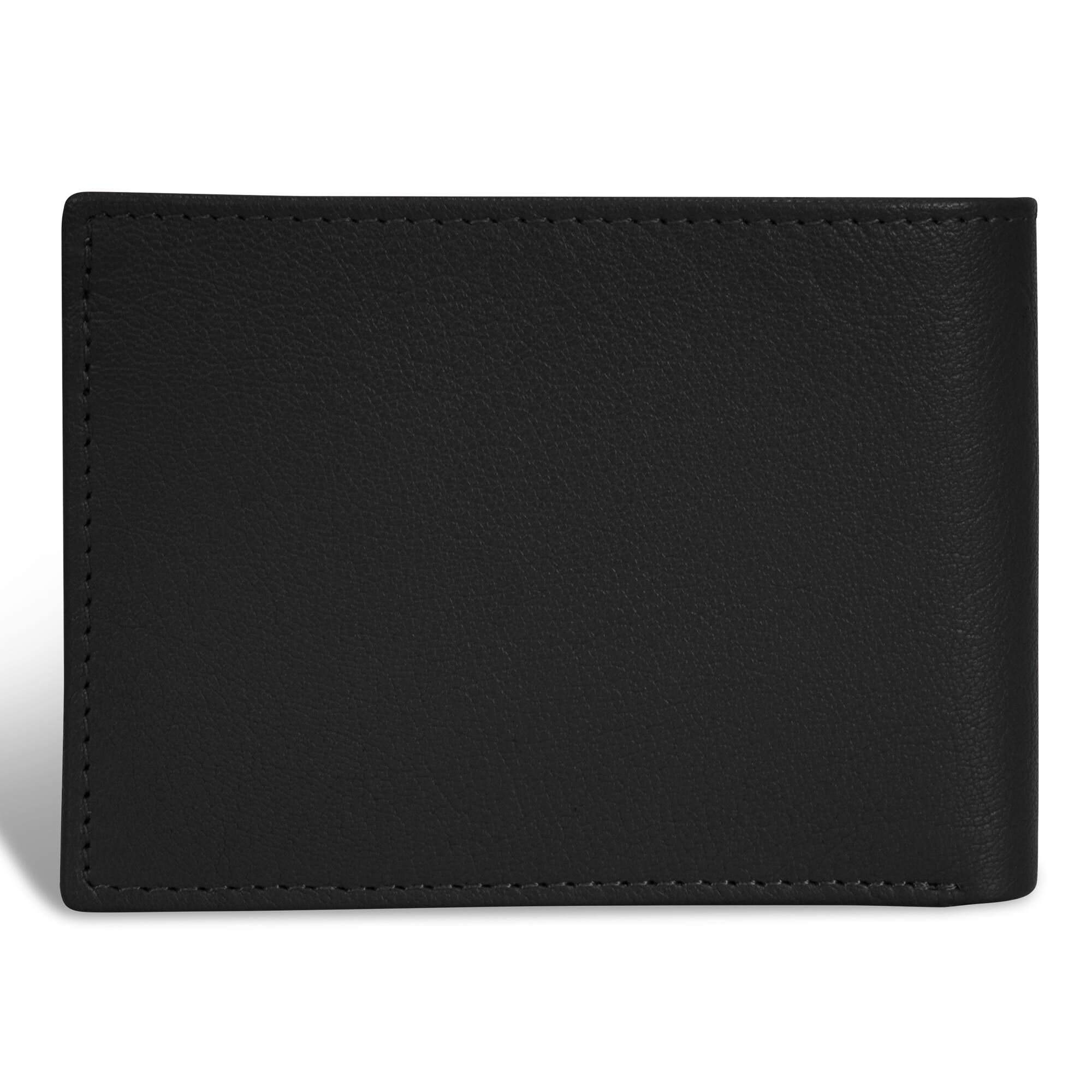 Back. Champs - Onyx Collection Leather Access Center Wing Wallet - Black.