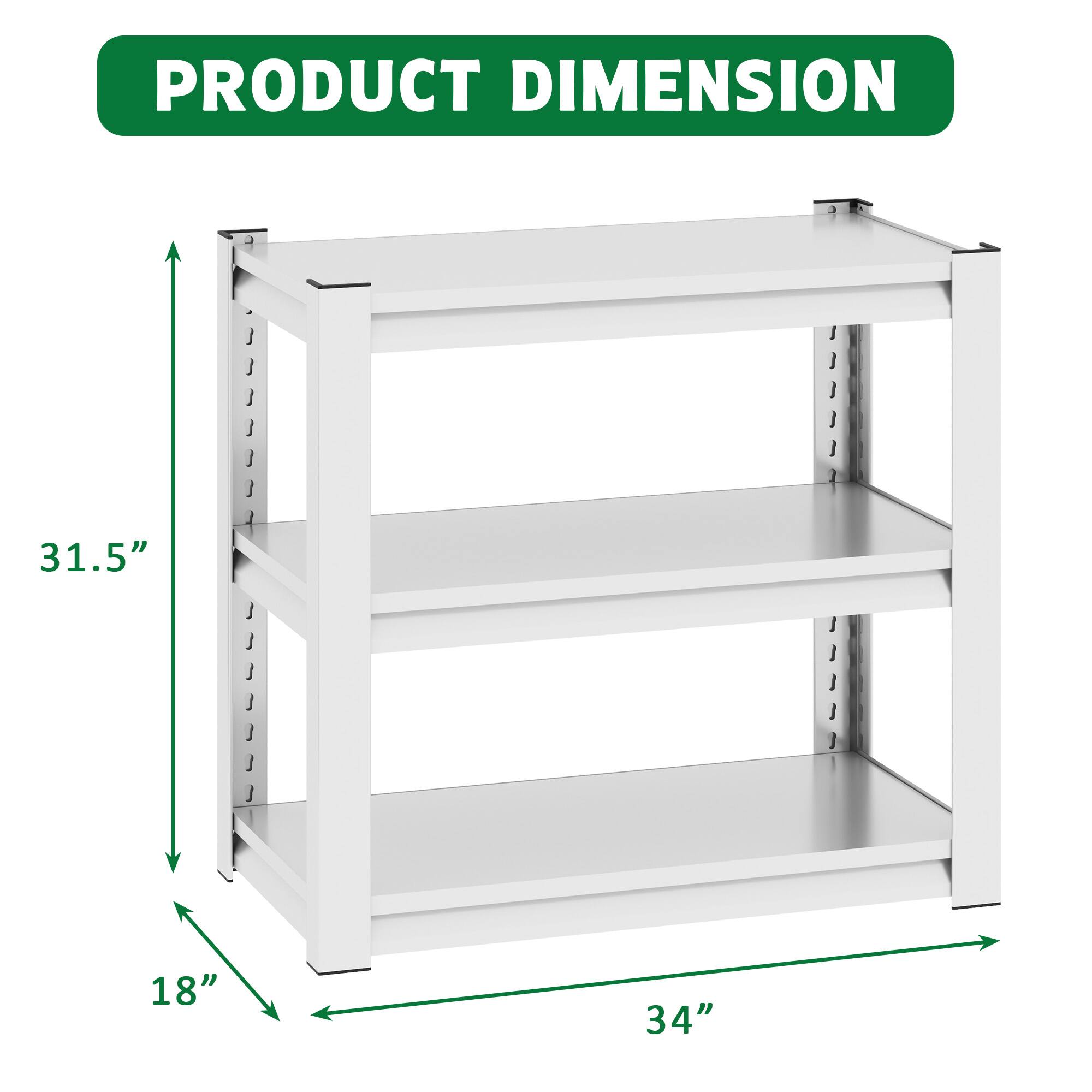 PRODUCT DIMENSION  
31.5" H x 18" D x 34" W