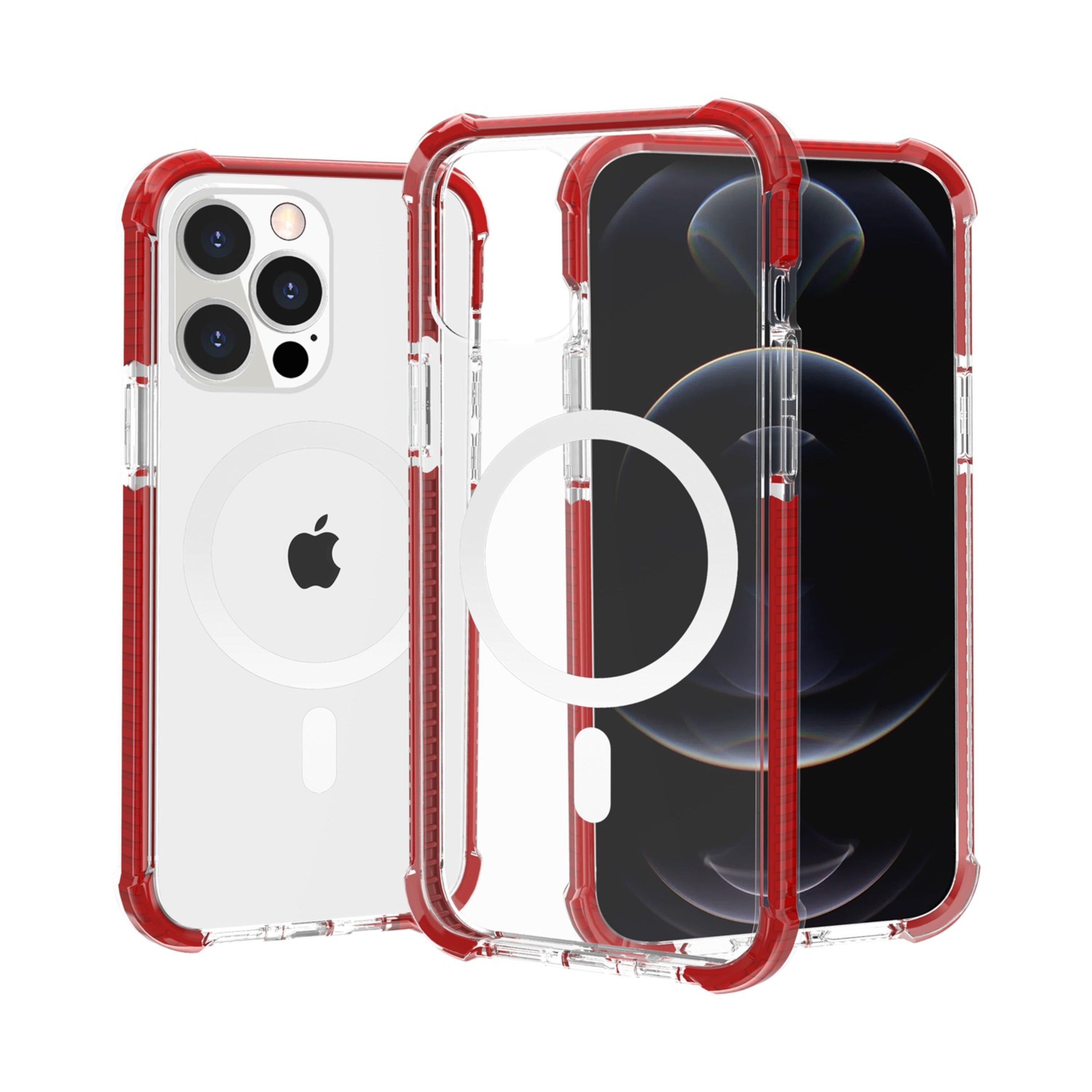 Kitcheniva - Magnetic Acrylic Hybrid Case With 2 Pcs Tempered Glass For iPhone 15 Plus - Red price history on PriceWatchPro