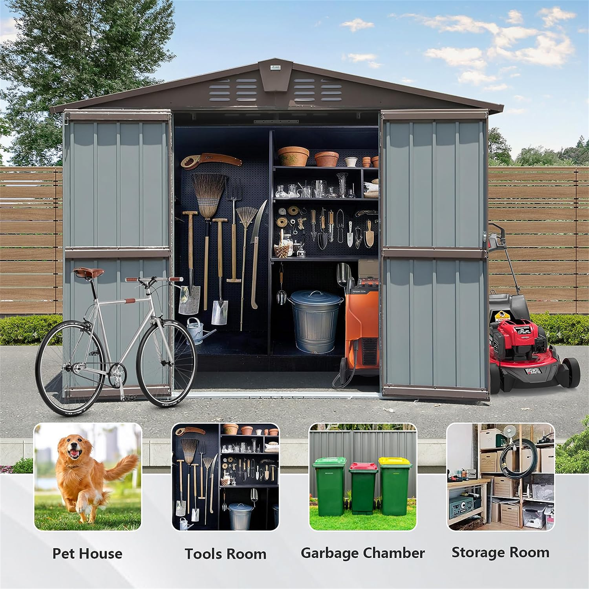 Pet House  
Tools Room  
Garbage Chamber  
Storage Room