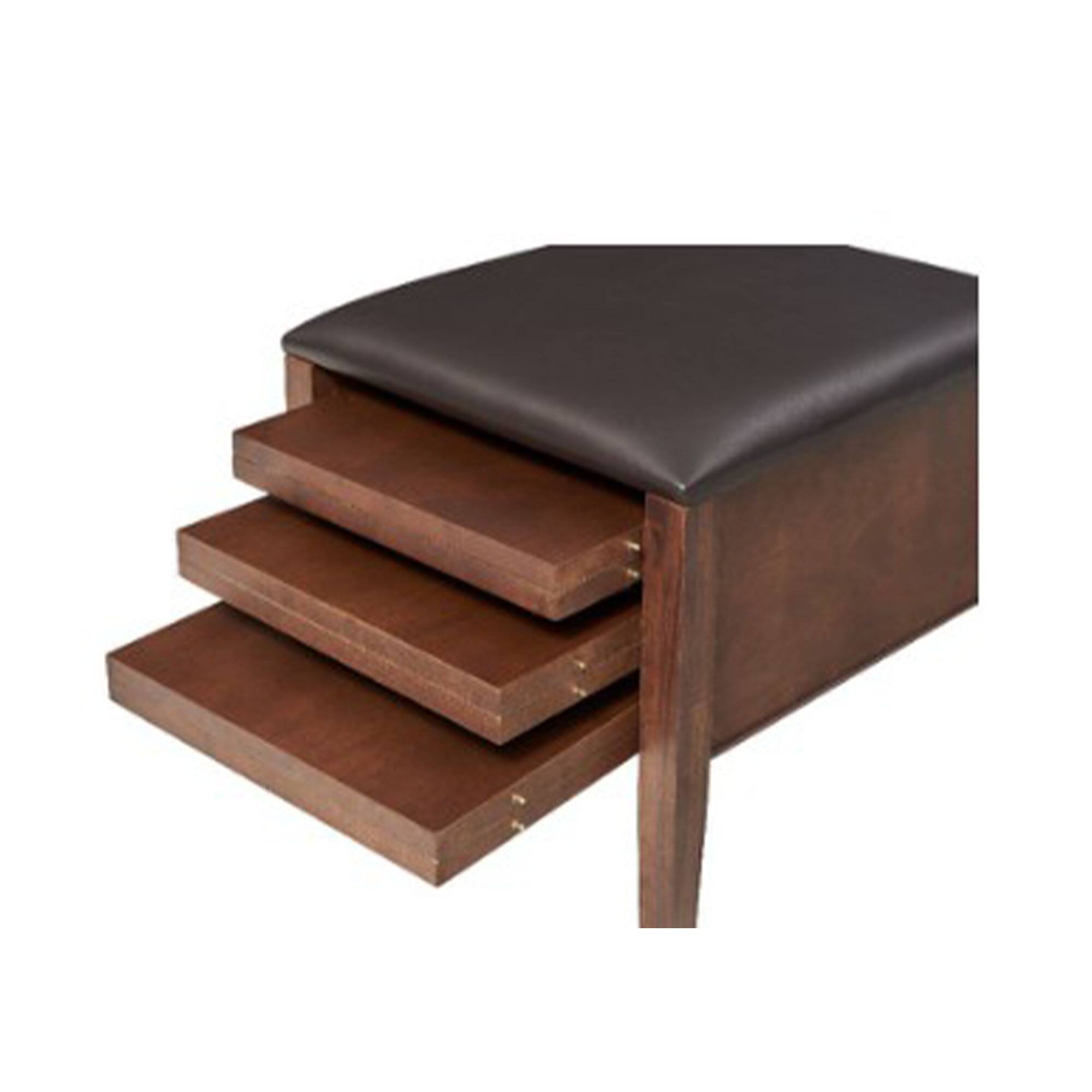 Alt View 7. Stakmore - Stakmore Wooden Expanding Desk with Ottoman and 3 Functioning Drawers, Walnut - Walnut.