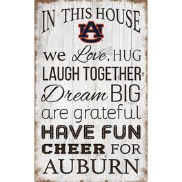 Fan Creations - Auburn Tigers 11'' x 19'' Team In This House Sign - Multicolor