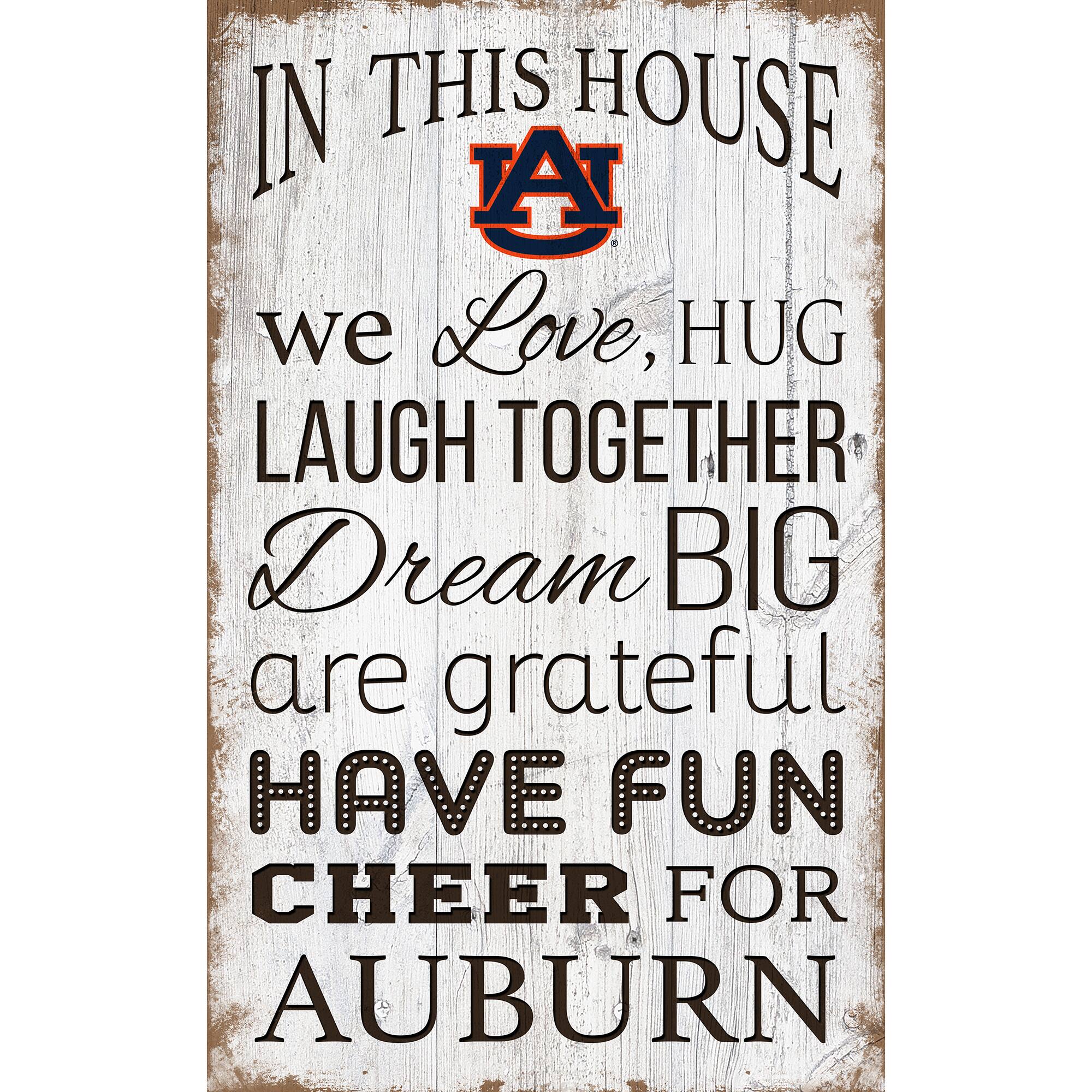 Auburn Tigers 11'' x 19'' Team In This House Sign