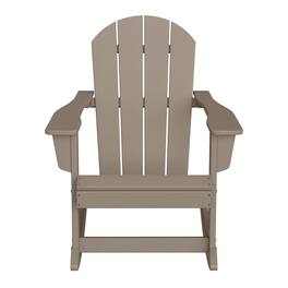 WestinTrends - Malibu Outdoor / Patio Poly Adirondack rocking chair - Weathered Wood