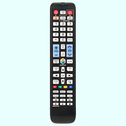 SOURCE TV STB GUIDE
STB MENU 1
STB CONTROL 2 3 4 5 6 7 8 9 | 0 PRE-CH + VOL | MUTE CH LIST CH MENU ... GUIDE SMART HUB TOOLS 9 INFO i RETURN C EXIT A B C D E-MANUAL SEARCH KEYPAD P.SIZE MTS CC - - BN58-01179A TBA
TV
GUIDE
1 2 3 4 5 6 7 8 9 0 PRE-CH
VOL + VOL -
MENU
GUIDE
SMART HUB
TOOLS
RETURN
A B C D
E-MANUAL SEARCH
P.SIZE MTS
KEYPAD
CC
INFO i
EXIT
STB SIDE
STB MENU
STB CONTROL