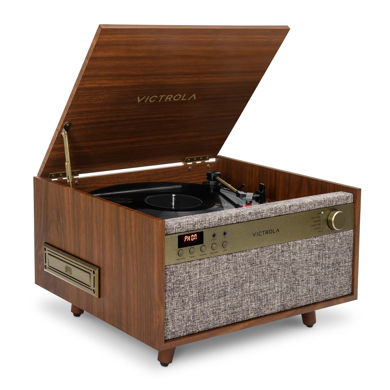 Victrola - Century 6-in-1 Music Center - Walnut - Angle_Zoom