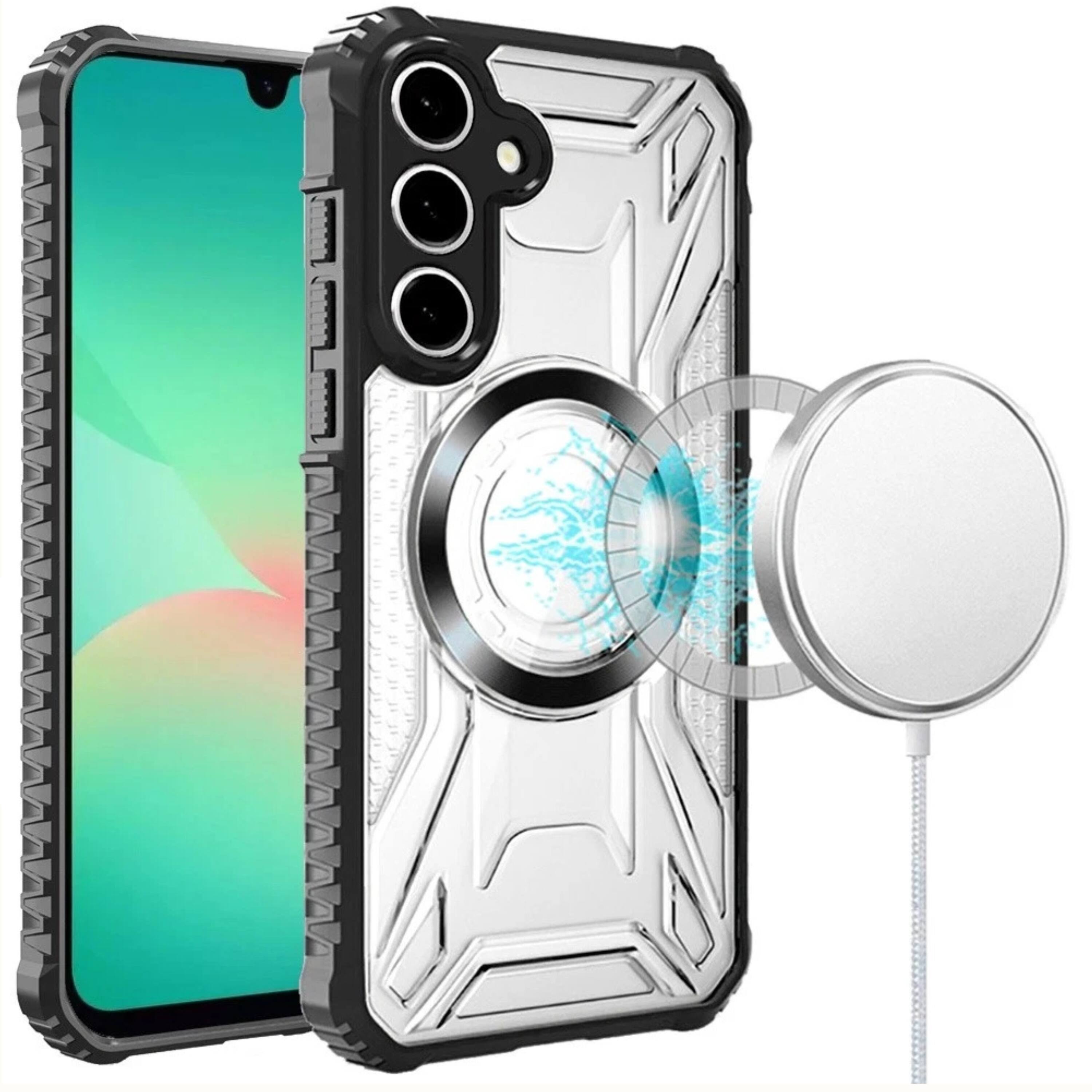 Kitcheniva - Shock Absorbent Protective Cover With Tempered Glass For Samsung A27 5G - Black