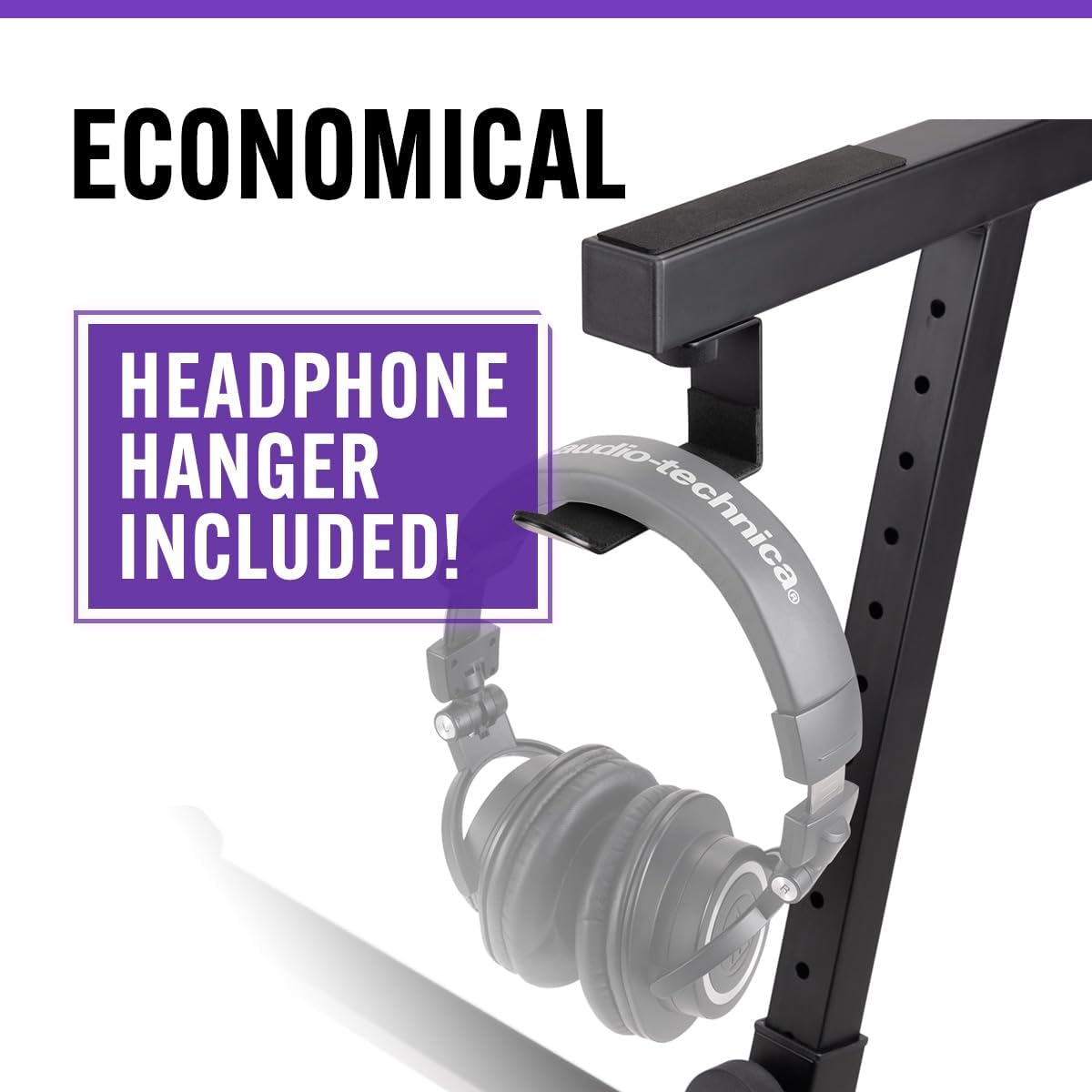 ECONOMICAL  
HEADPHONE HANGER INCLUDED!  
audio-technica