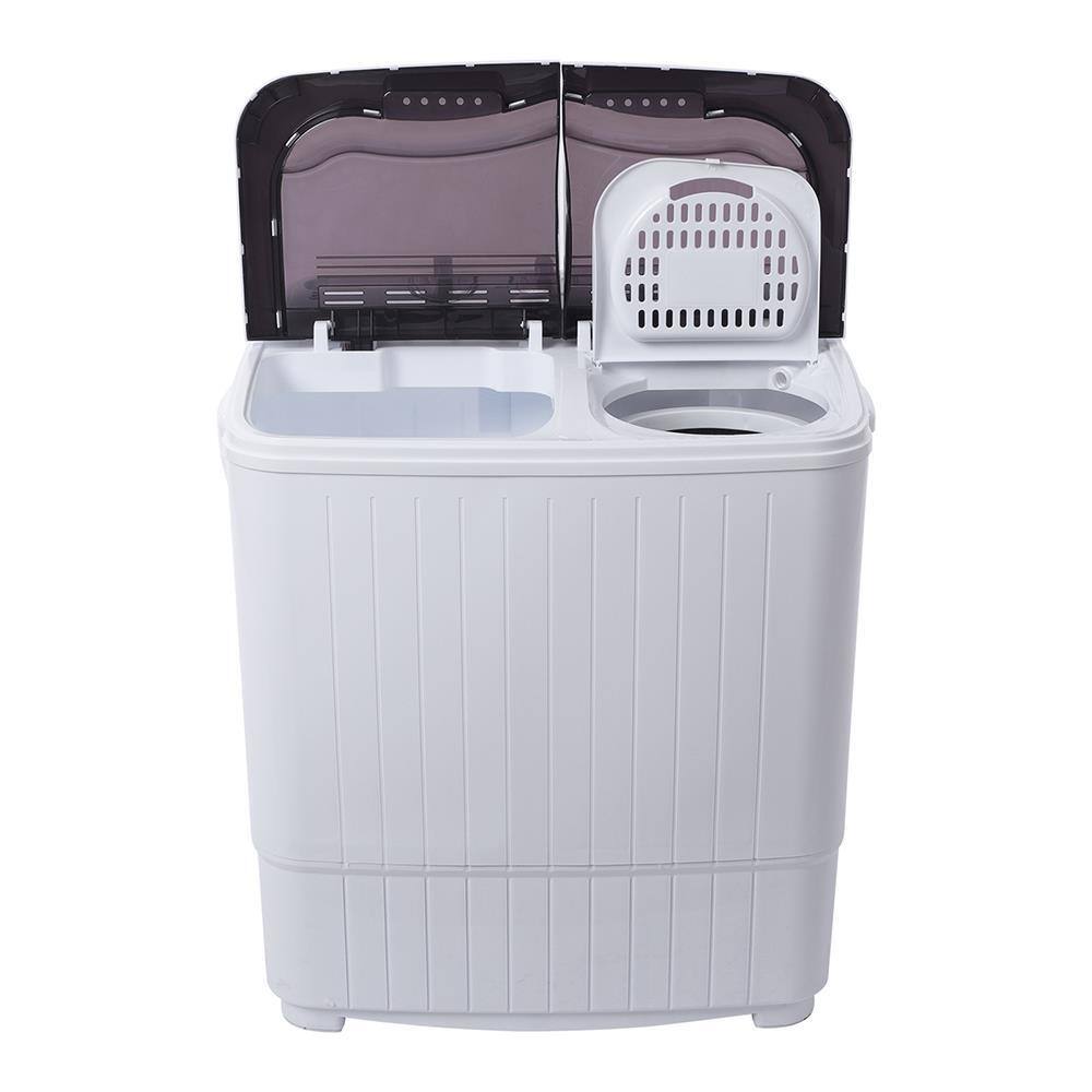 Alt View 6. Winado - Compact Twin Tub Washing Machine 14.3 Lbs Portable Washer Wash and Spin Cycle - Grayand White.