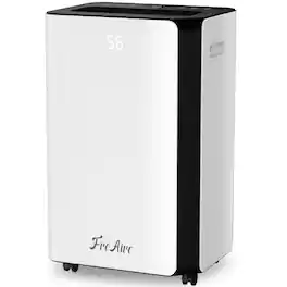FreAire - 50 pt 4500 sq ft Dehumidifier in White - Auto Manual Drain, 3 Operation Modes, 24 Hour Timer