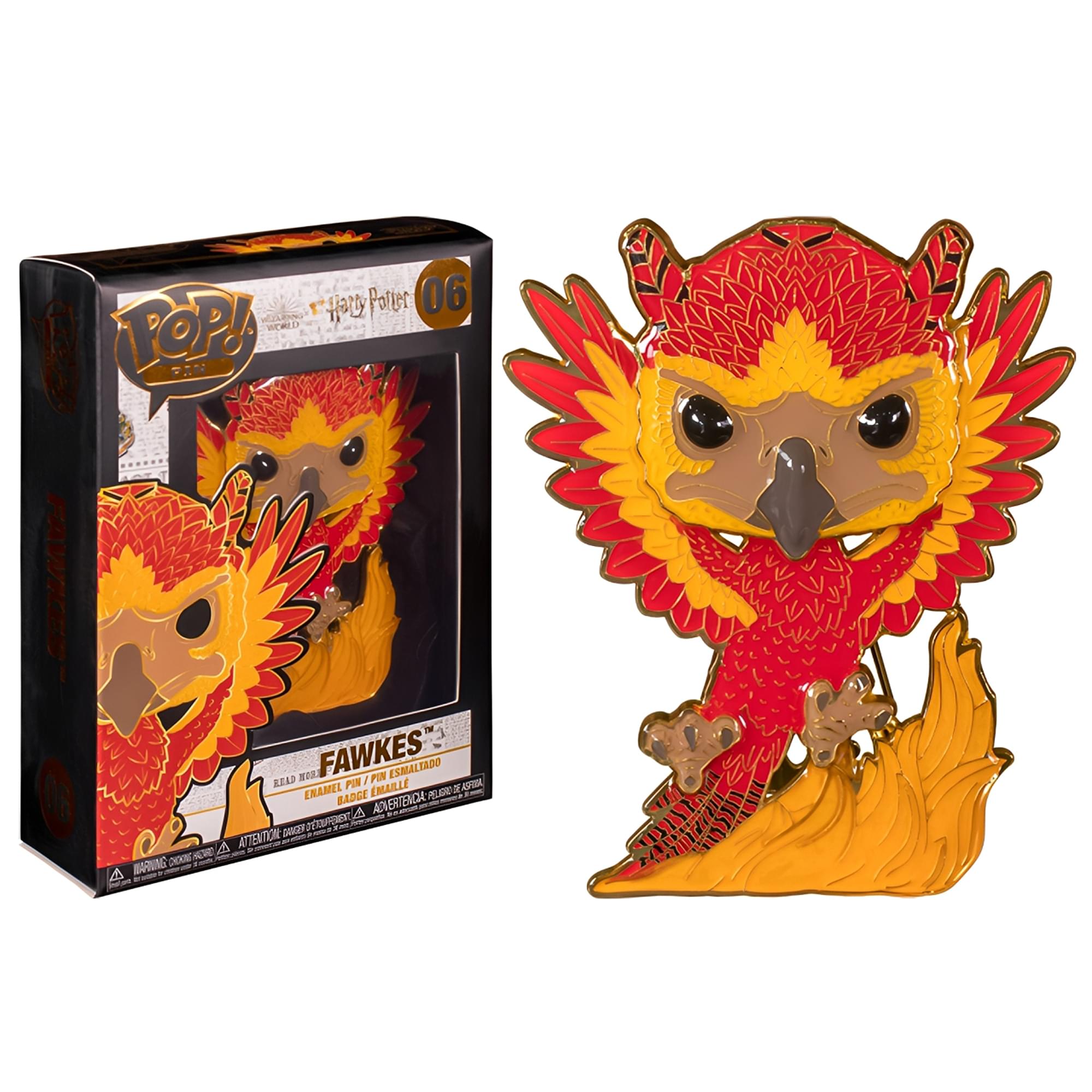 Harry Potter Funko POP Pin Large Enamel Pin | Fawkes - Red