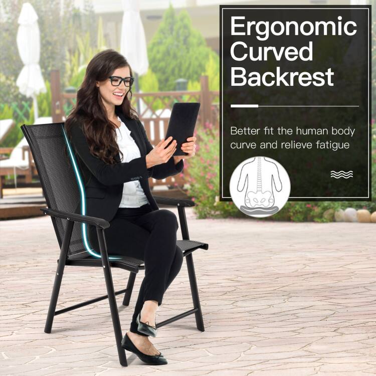 Ergonomic Curved Backrest  
Better fit the human body curve and relieve fatigue