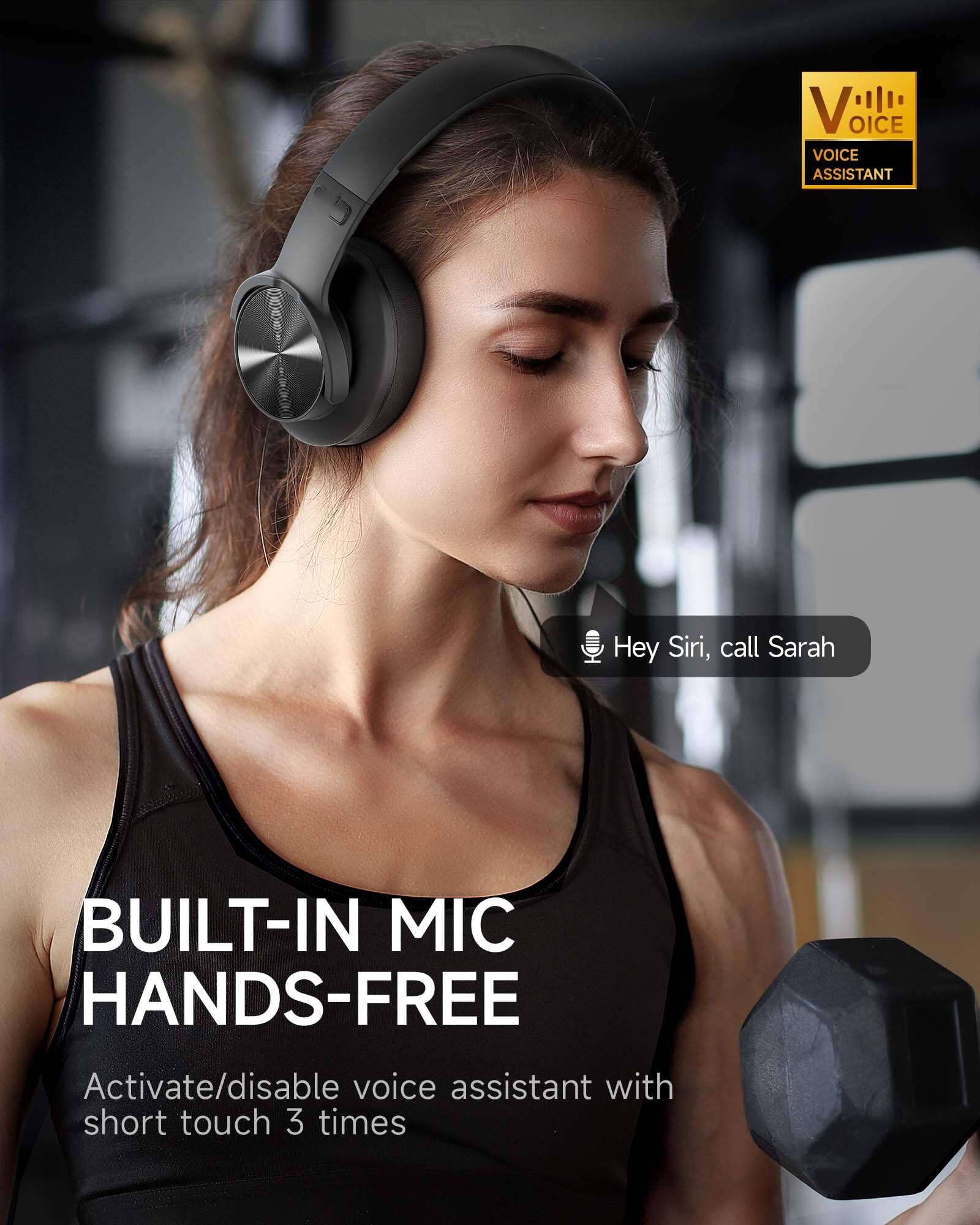 **VOICE ASSISTANT**

Hey Siri, call Sarah

**BUILT-IN MIC HANDS-FREE**

Activate/disable voice assistant with short touch 3 times