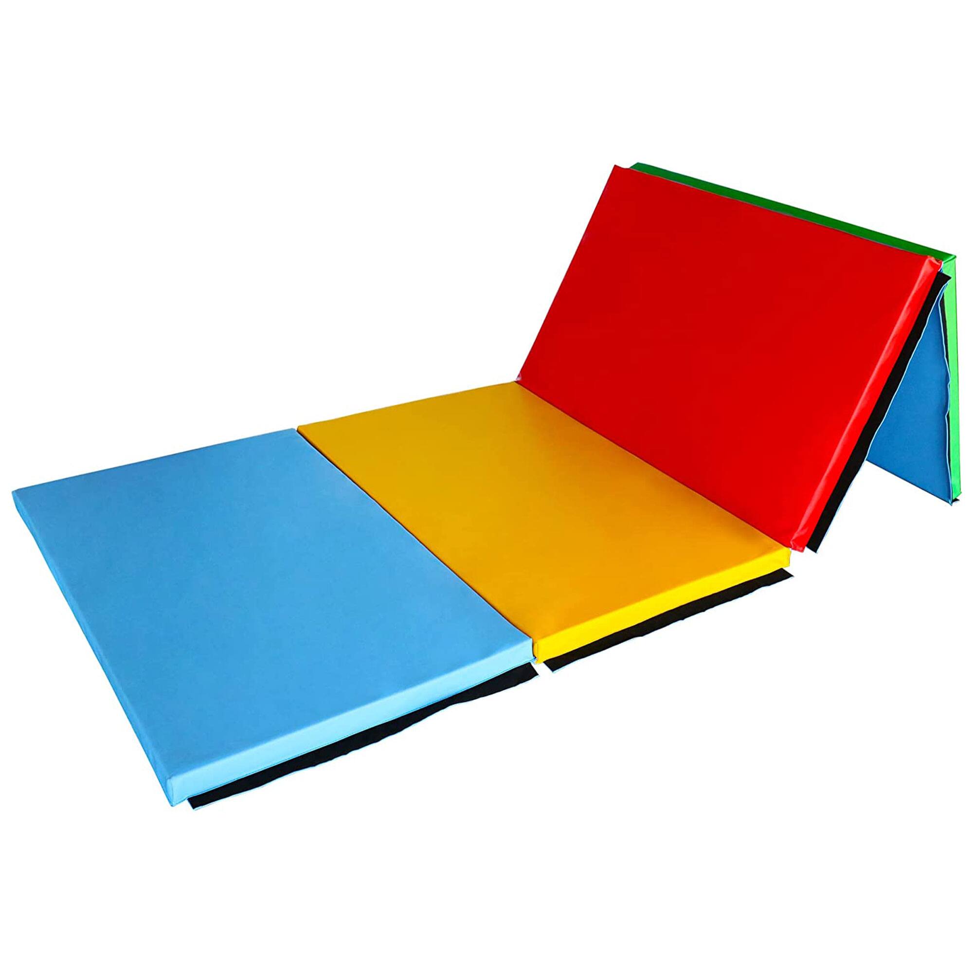 Alt View 8. BalanceFrom Fitness - BalanceFrom Fitness 120 x 48" All Purpose Folding Gymnastics Exercise Mat, Multi - Multi-Color.