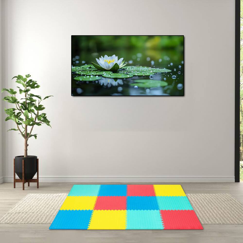 Front. Hivvago - Interlocking EVA Foam Floor Tiles with Non-Slip Exercise Surface - Multicolor.