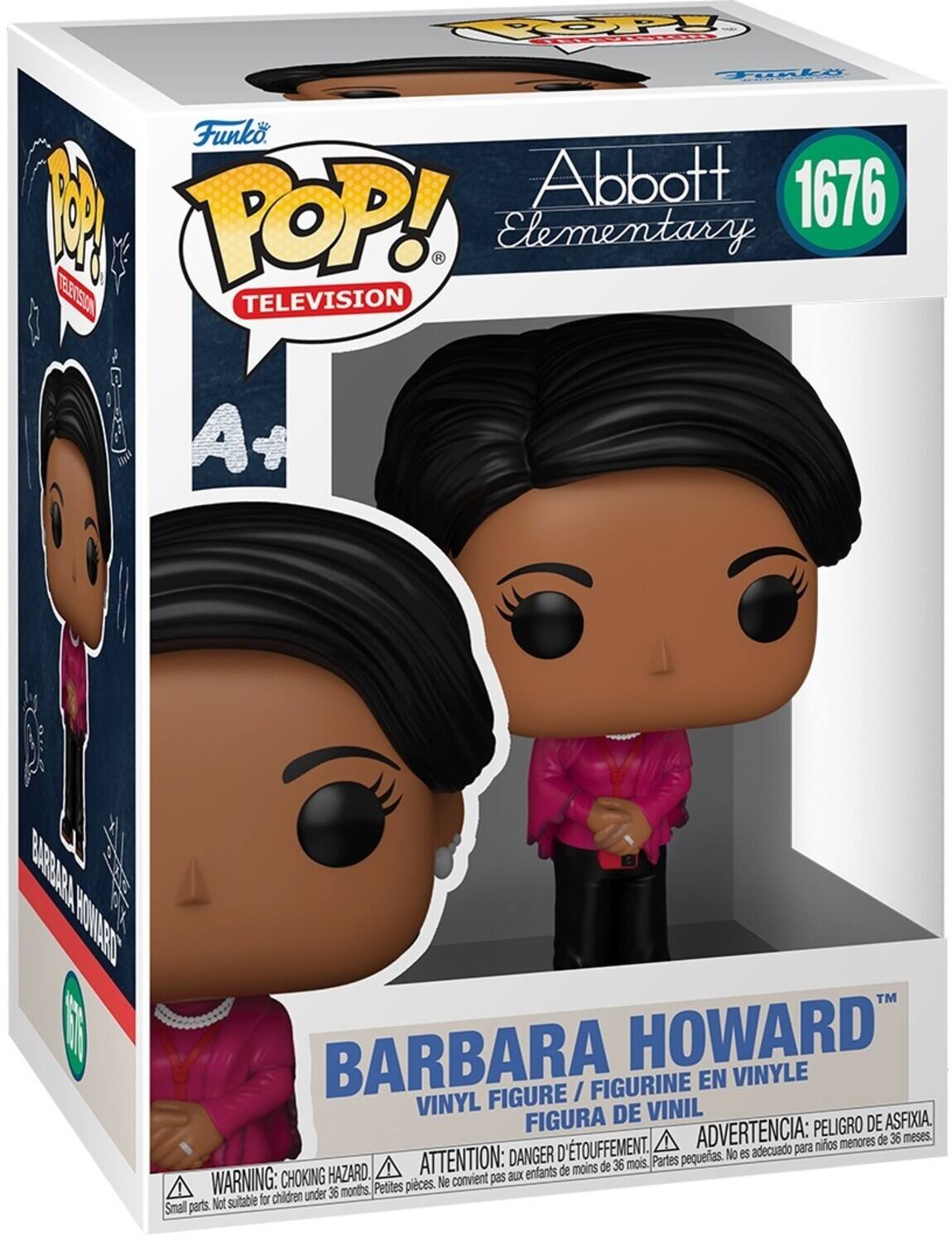 POP! Funko Abbott 1676 M TEETSION POP! Elementary TELEVISION A+ BARBARA HOWARD FIGURINE EN VINYLE FIGURE / VINYL DE VINIL FIGURA ADVERTENCIA: PELIGRO DE ASFIXIA. menores de 36 meses. D'TOUFFEMENT. adecuado para nios ATTENTION: DANGER Partes pequeras. No es A de moins de 36 mois, CHOKING HAZARD. WARNING: CHOKING HAZARD. Small parts. Not suitable for children under 36 months. Petites pieces. Ne convient pas aux enfants Smal parts.