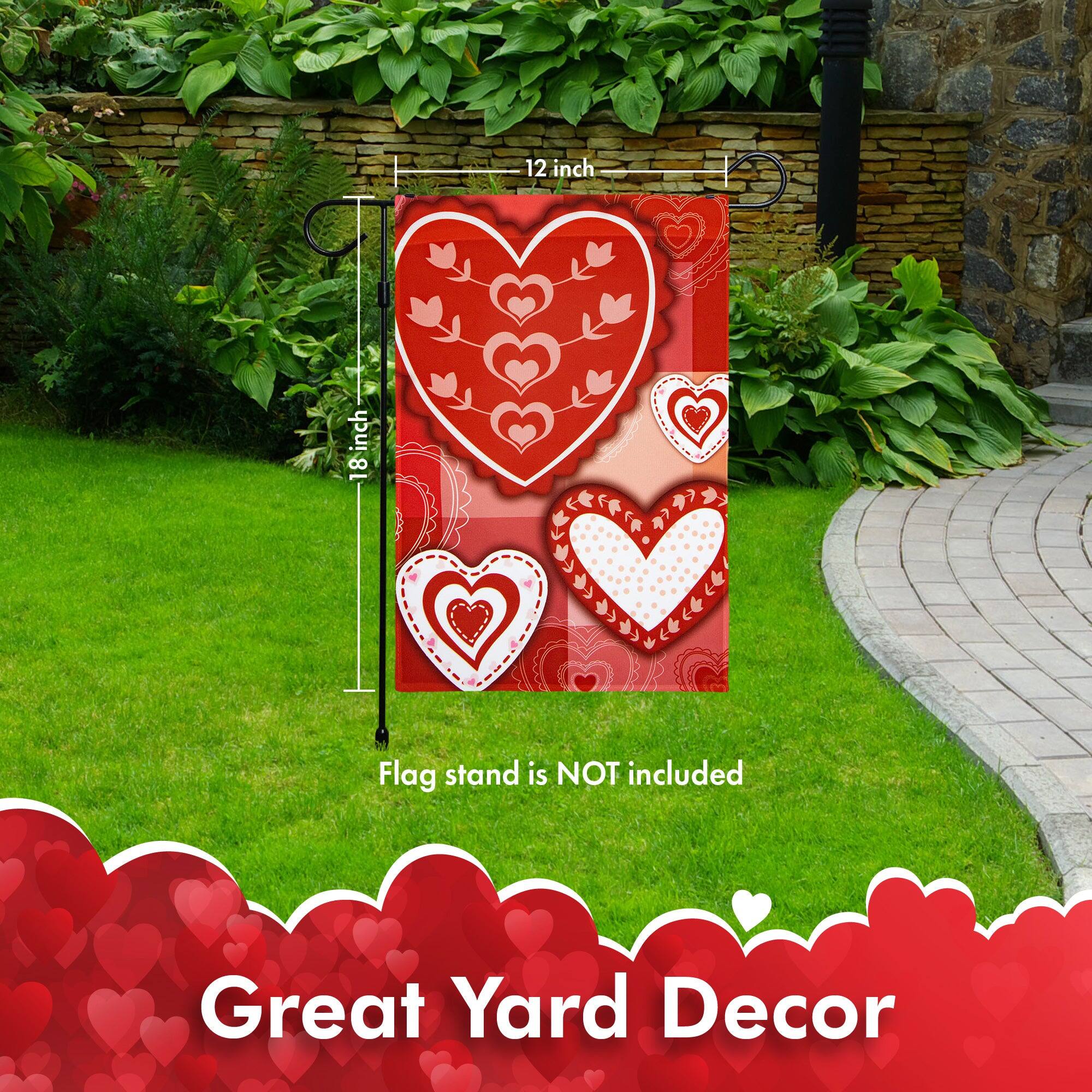 12 inch x 18 inch Flag stand is NOT included Great Yard Decor