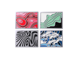 HyperX - Badge Pack - Magnetic Badges - Abstract