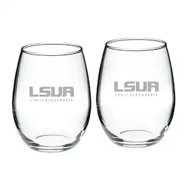 Jardine - LSUA Generals Team Design Two-Piece 21oz. Stemless Wine Glass Set - Multicolor